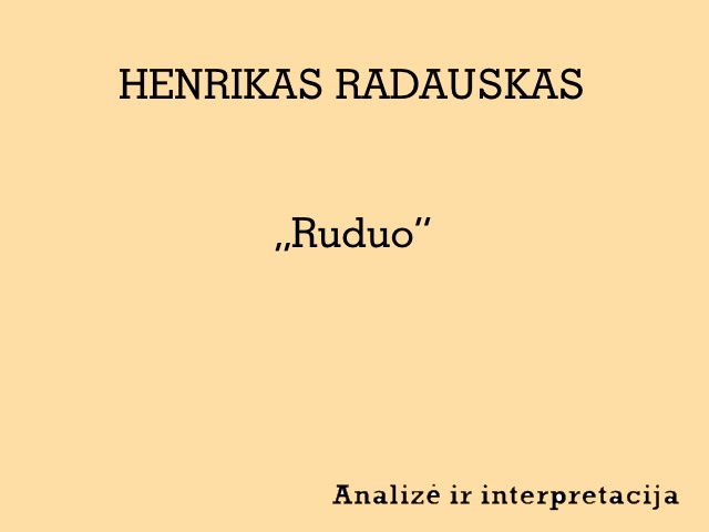 Henrikas Radauskas - Ruduo
